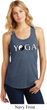Yin Yang Yoga Text Ladies Racerback Tank Top