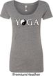 Yin Yang Yoga Text Ladies Scoop Neck