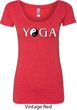 Yin Yang Yoga Text Ladies Scoop Neck