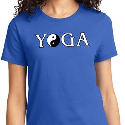 Yin Yang Yoga Text Ladies T-shirt