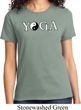 Yin Yang Yoga Text Ladies T-shirt