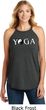 Yin Yang Yoga Text Ladies Tri Rocker Tank Top