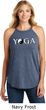 Yin Yang Yoga Text Ladies Tri Rocker Tank Top