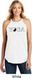 Yin Yang Yoga Text Ladies Tri Rocker Tank Top