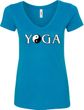 Yin Yang Yoga Text Ladies V-Neck