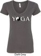 Yin Yang Yoga Text Ladies V-Neck