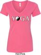 Yin Yang Yoga Text Ladies V-Neck