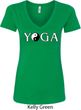 Yin Yang Yoga Text Ladies V-Neck