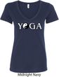 Yin Yang Yoga Text Ladies V-Neck