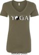 Yin Yang Yoga Text Ladies V-Neck