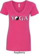 Yin Yang Yoga Text Ladies V-Neck