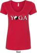 Yin Yang Yoga Text Ladies V-Neck