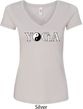 Yin Yang Yoga Text Ladies V-Neck