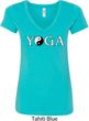 Yin Yang Yoga Text Ladies V-Neck