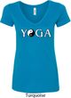 Yin Yang Yoga Text Ladies V-Neck