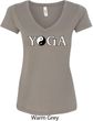 Yin Yang Yoga Text Ladies V-Neck