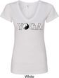 Yin Yang Yoga Text Ladies V-Neck