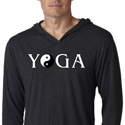 Yin Yang Yoga Text Lightweight Hoodie Yin Yang Yoga Text Lightweight Hoodie