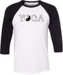 Yin Yang Yoga Text Raglan Shirt