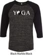 Yin Yang Yoga Text Raglan Shirt