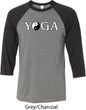 Yin Yang Yoga Text Raglan Shirt
