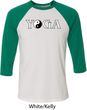 Yin Yang Yoga Text Raglan Shirt