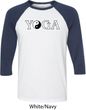 Yin Yang Yoga Text Raglan Shirt