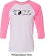 Yin Yang Yoga Text Raglan Shirt