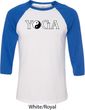 Yin Yang Yoga Text Raglan Shirt