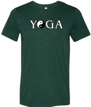 Yin Yang Yoga Text Tri Blend Tee