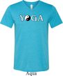 Yin Yang Yoga Text Tri Blend V-neck