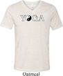 Yin Yang Yoga Text Tri Blend V-neck