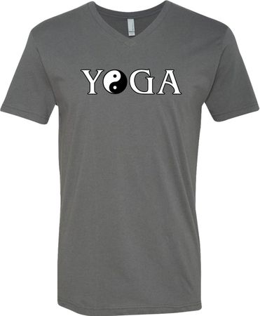 Yin Yang Yoga Text V-neck
