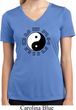 Ying Yang Trigrams Ladies Moisture Wicking V-neck Shirt