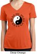 Ying Yang Trigrams Ladies Moisture Wicking V-neck Shirt
