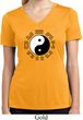 Ying Yang Trigrams Ladies Moisture Wicking V-neck Shirt