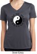 Ying Yang Trigrams Ladies Moisture Wicking V-neck Shirt