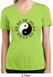 Ying Yang Trigrams Ladies Moisture Wicking V-neck Shirt