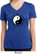 Ying Yang Trigrams Ladies Moisture Wicking V-neck Shirt