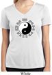 Ying Yang Trigrams Ladies Moisture Wicking V-neck Shirt