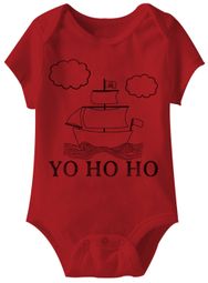 Yo Ho Ho Funny Baby Romper Red Infant Babies Creeper Yo Ho Ho Funny Baby Romper Red Infant Babies Creeper