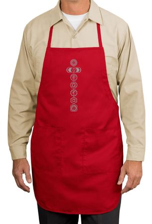 Yoga Apron 7 Chakras Meditation Full Length Apron with Pockets