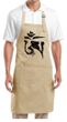 Yoga Apron Black Tibetan OM Full Length Apron with Pockets