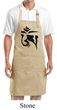 Yoga Apron Black Tibetan OM Full Length Apron with Pockets