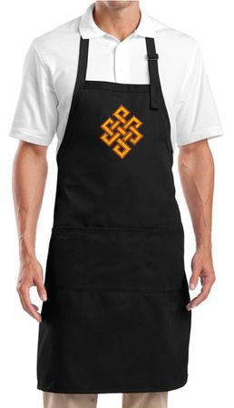 Yoga Apron Endless Knot Full Length Apron with Pockets