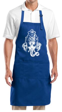 Yoga Apron Ganesha Head Full Length Apron with Pockets