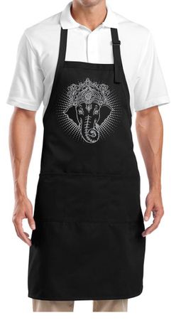 Yoga Apron Iconic Ganesha Full Length Apron with Pockets