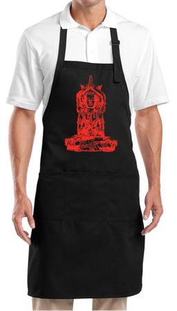 Yoga Apron Red Tara Full Length Apron with Pockets