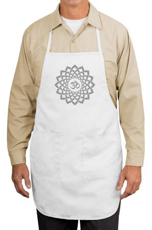 Yoga Apron Sahasrara Chakra Meditation Full Length Apron with Pockets