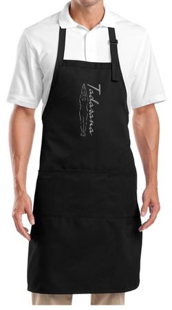 Yoga Apron Tadasana Mountain Pose Full Length Apron with Pockets